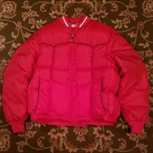 Vintage 80s Down Jacket Bright Red!